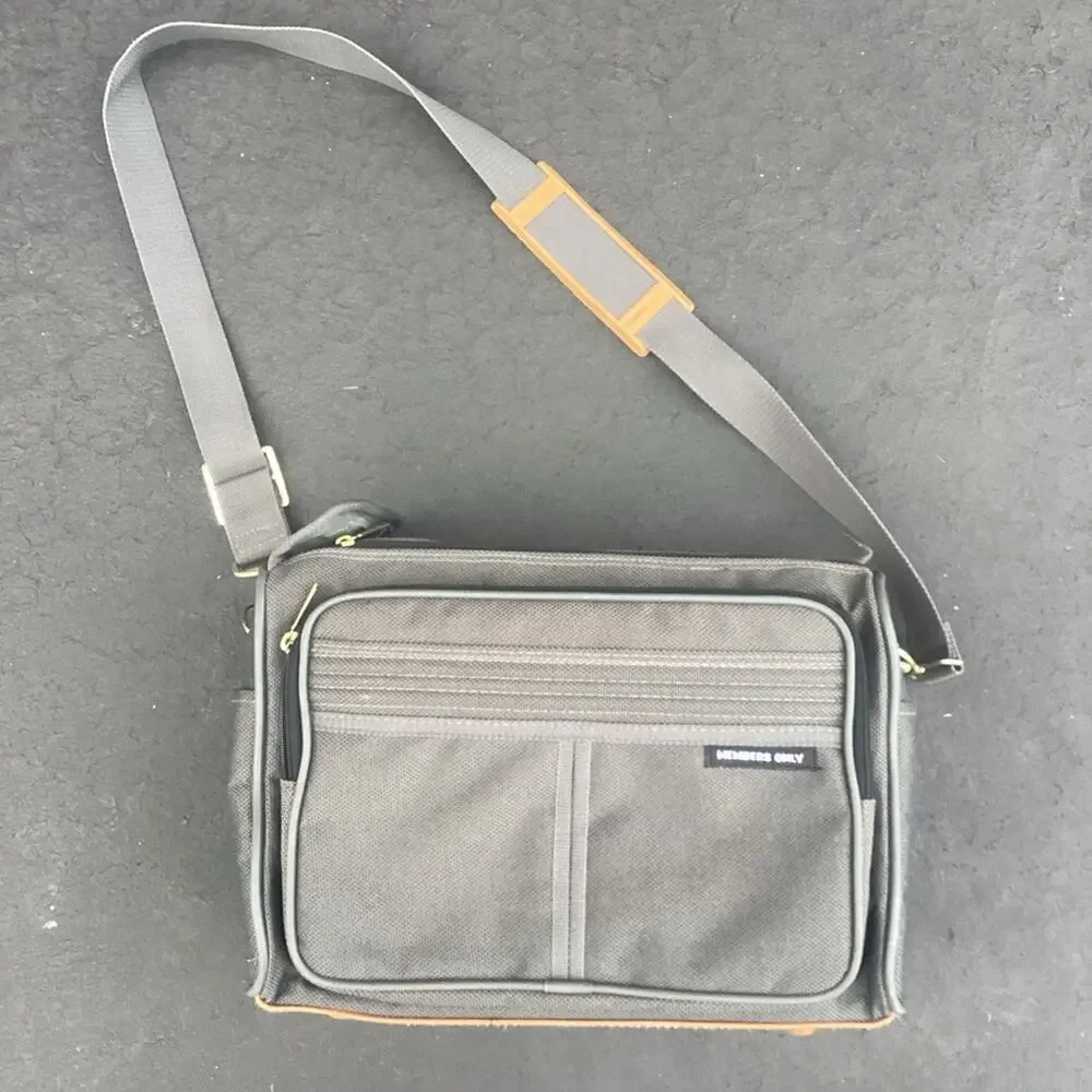 80s Members Only Carry On Bag Brown Canvas Tote Bag